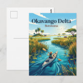 Okavango-Delta Botswana Postkarte (Vorne/Hinten)