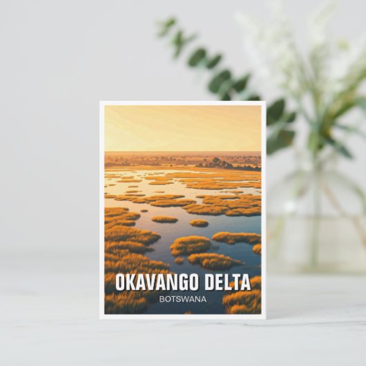 Okavango Delta Botswana Postkarte (Stehend Vorderseite)