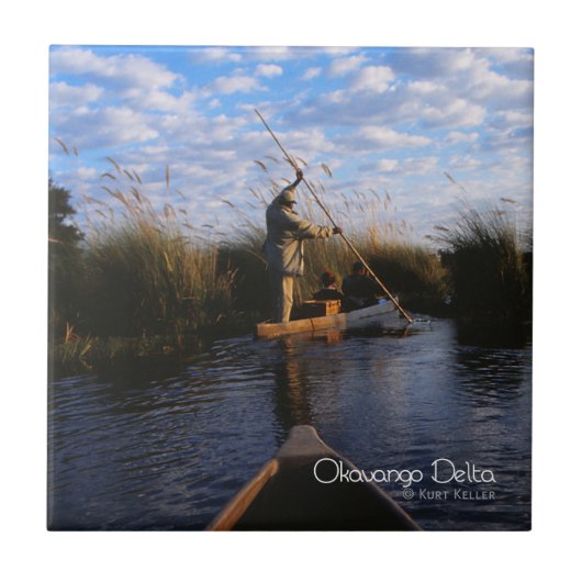 Okavango Delta Fliese (Vorderseite)
