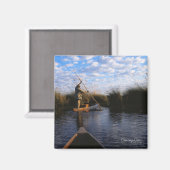 Okavango-Delta-Foto Magnet (Vorderseite/Rückseite)