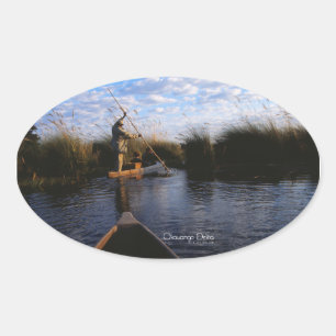Okavango-Delta-Foto Ovaler Aufkleber