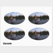 Okavango-Delta-Foto Ovaler Aufkleber (Blatt)