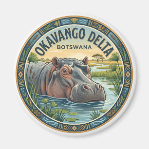 Okavango-Delta Maun Botswana Reise Andenken Magnet