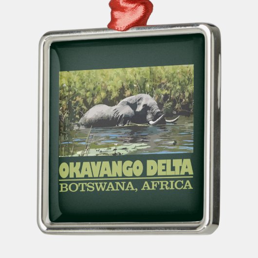 Okavango Delta Ornament Aus Metall (Links)