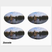 Okavango Delta Ovaler Aufkleber (Blatt)