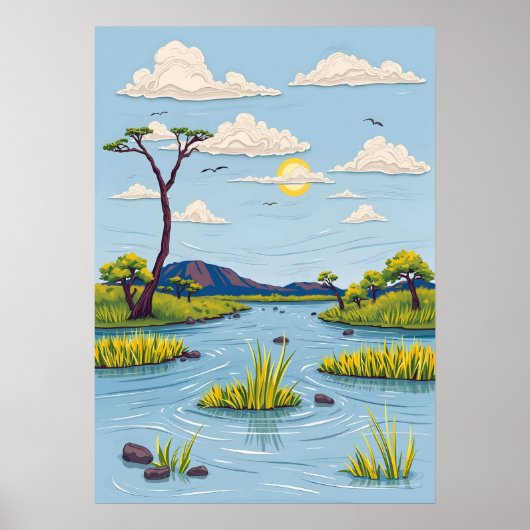 Okavango Delta Poster (Vorne)