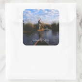 Okavango Delta Quadratischer Aufkleber (Tasche)