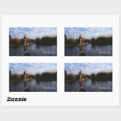 Okavango Delta Rechteckiger Aufkleber (Blatt)