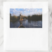 Okavango Delta Rechteckiger Aufkleber (Tasche)
