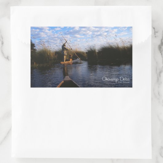 Okavango Delta Rechteckiger Aufkleber (Tasche)