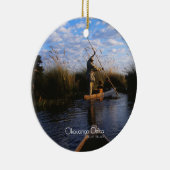 Okavango Dreieck Keramik Ornament (Rechts)