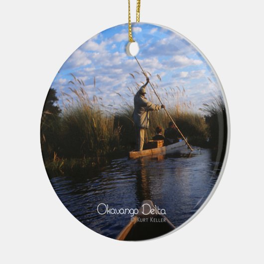 Okavango Dreieck Keramik Ornament (Links)