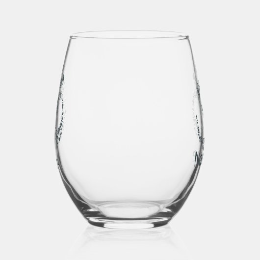 Okay, aber erste Yoga Pose Sanskrit Om Mosaik Weinglas Ohne Stiel (Rechts)