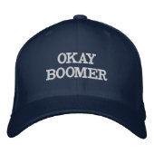 Okay Boomer Bestickte Baseballkappe (Vorderseite)