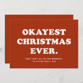 Okay est Weihnachten Eher lustige rote Weihnachtsk (Vorne/Hinten)