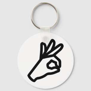 okay ganze Spaßhand Schlüsselanhänger