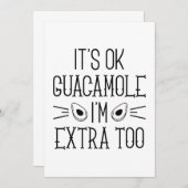 Okay Guacamole, ich bin auch extra Dankeskarte (Vorne/Hinten)