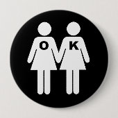 OKAY, HOMOSEXUELL ZU SEIN (Lesbe) - Button (Vorderseite)