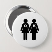 OKAY, HOMOSEXUELL ZU SEIN (Lesbe) Button (Vorne & Hinten)