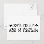Okay, ich bin ein Ninja Postkarte (Vorne/Hinten)