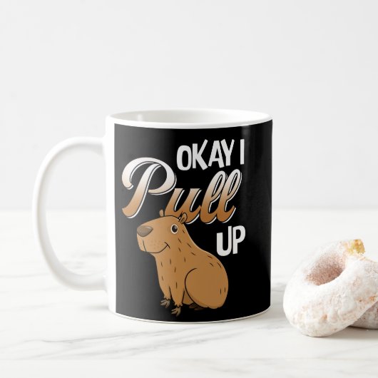 Okay, ich hole Capybara Hydrochaerus Kaffeetasse (Mit Donut)