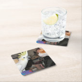 Okay...Ich sehe groß aus Rechteckiger Pappuntersetzer (Vor Ort)