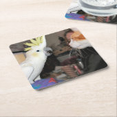 Okay...Ich sehe groß aus Rechteckiger Pappuntersetzer (angewinkelt)