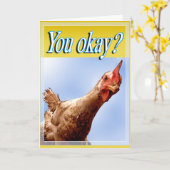 Okay? Karte (Hühnchen) (Gelbe Blume)