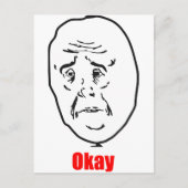 Okay, Meme Postkarte (Vorderseite)