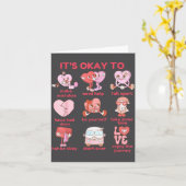 Okay Mental Health Valentines School Karte (Gelbe Blume)
