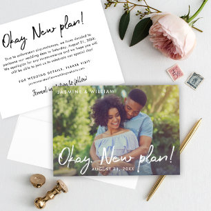 Okay Neues Plan Handgeschriebenes SkriptWedding-Fo Save The Date