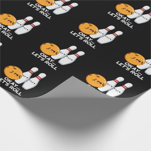 Okay, Roll Funny Bowling Putt Dark BG Geschenkpapier (Ecke)