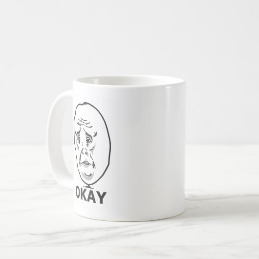 Okay Typ Meme Kaffeetasse (Vorderseite Links)