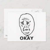 Okay Typ Meme Postkarte (Vorne/Hinten)