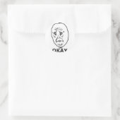 Okay Typ Meme Runder Aufkleber (Tasche)