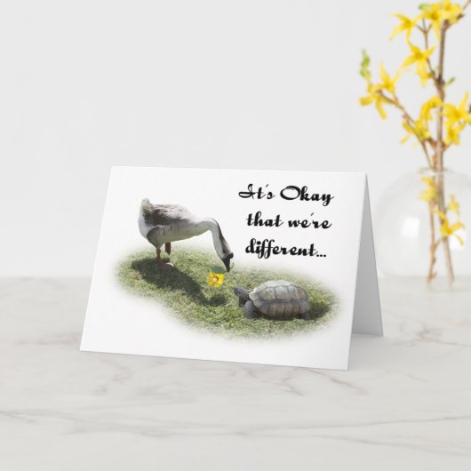 Okay, wir sind anders... karte (Gelbe Blume)