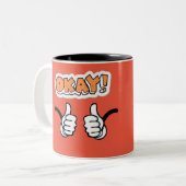 Okay, zweitönige Kaffee-Tasse Zweifarbige Tasse (Vorderseite Links)