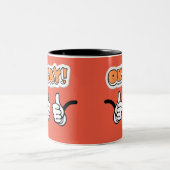 Okay, zweitönige Kaffee-Tasse Zweifarbige Tasse (Mittel)