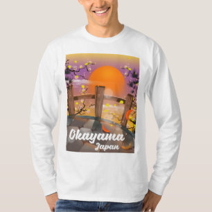 Okayama Japanischer Blütenposter. T-Shirt