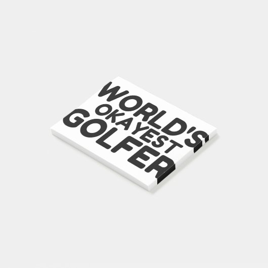 OKAYEST GOLFER POST-IT KLEBEZETTEL (angewinkelt)