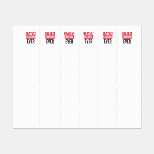 OKAYEST GRANDMA EVER ETIKETTEN (Blatt)