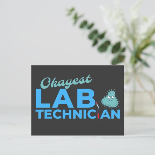 OKAYEST LABRADOR TECHNICIAN - MEDIZINISCHER LABRAD POSTKARTE (Stehend Vorderseite)