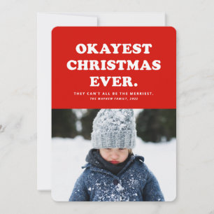 Okayest Weihnachten überhaupt lustige rote Fotokar