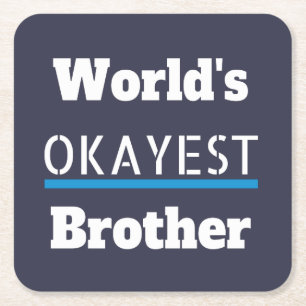 Okayester Bruder Funny Bro Rechteckiger Pappuntersetzer