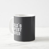 Okayester Golfer der Welt Lustiger Golf-Golf-Witz Kaffeetasse (Vorderseite Links)