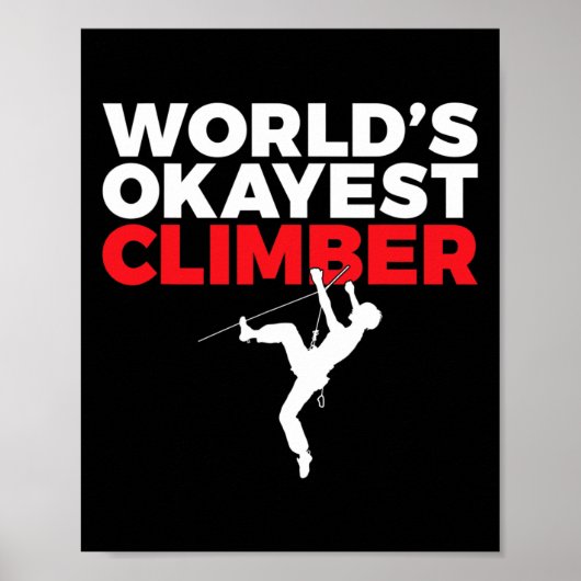 Okayester Kletterer Baumfels Kletterer Poster (Vorne)