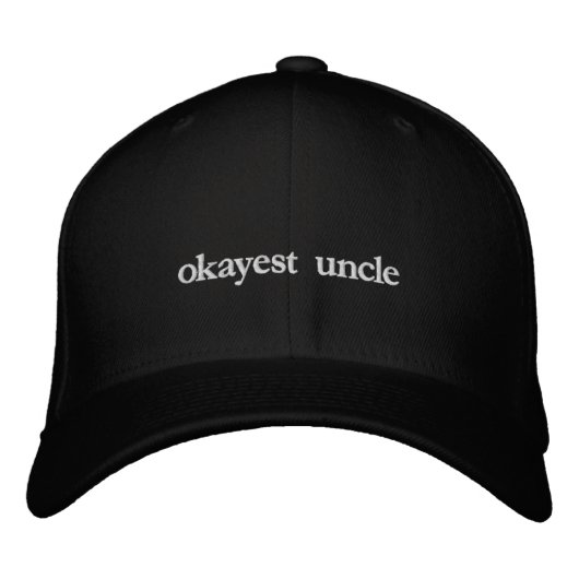 Okayester Onkel Lustiger Onkel Bestickte Baseballkappe (Vorderseite)