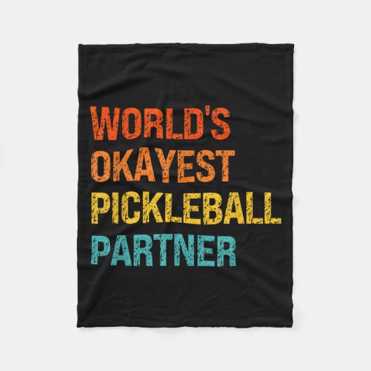 Okayester Pickleball-Partner lustig Pickleball Fleecedecke (Vorderseite)