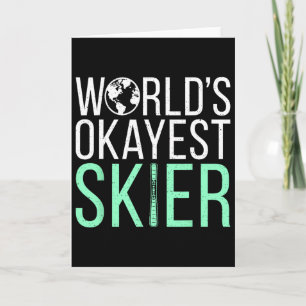 Okayester Skifahrer der Welt Schnee Wintersport Sk Karte