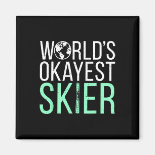 Okayester Skifahrer Schnee Wintersport Skifahrer Magnet